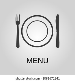 Menu icon. Menu symbol. Flat design. Stock - Vector illustration