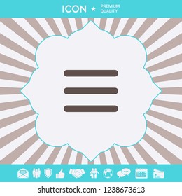 Menu Icon symbol. Graphic elements for your design