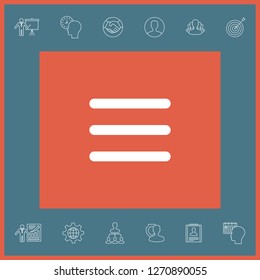 Menu Icon symbol. Graphic elements for your design