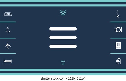 Menu Icon symbol. Graphic elements for your design