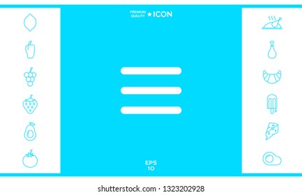 Menu Icon symbol. Graphic elements for your design