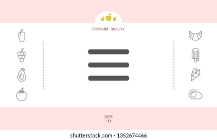 Menu Icon symbol. Graphic elements for your design
