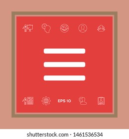 Menu Icon symbol. Graphic elements for your design
