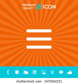 Menu Icon symbol. Graphic elements for your design