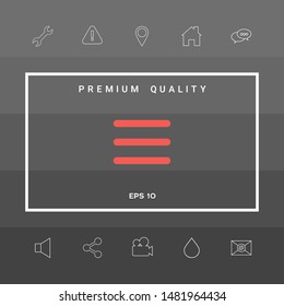 Menu Icon symbol. Graphic elements for your design