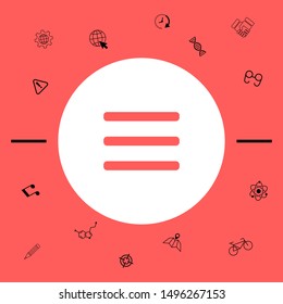 Menu Icon symbol. Graphic elements for your design