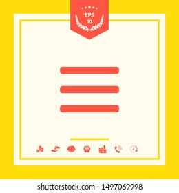 Menu Icon symbol. Graphic elements for your design