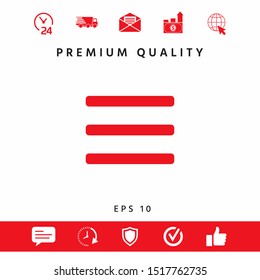 Menu Icon symbol. Graphic elements for your design