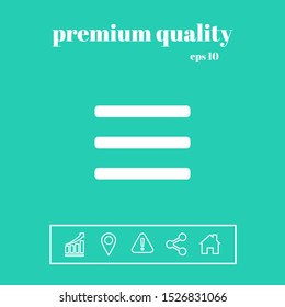 Menu Icon symbol. Graphic elements for your design