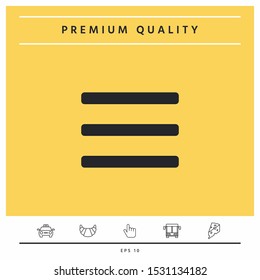 Menu Icon symbol. Graphic elements for your design