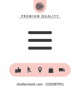 Menu Icon symbol. Graphic elements for your design