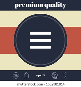 Menu Icon symbol. Graphic elements for your design
