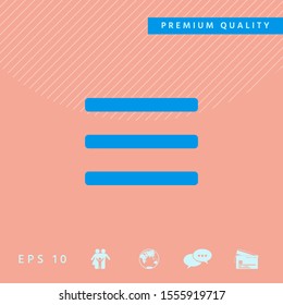 Menu Icon symbol. Graphic elements for your design