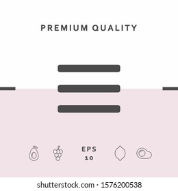 Menu Icon symbol. Graphic elements for your design