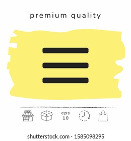 Menu Icon symbol. Graphic elements for your design