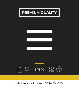 Menu Icon symbol. Graphic elements for your design