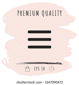 Símbolo de icono del menú. Elementos gráficos para el diseño