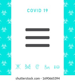 Menu Icon symbol. Graphic elements for your design