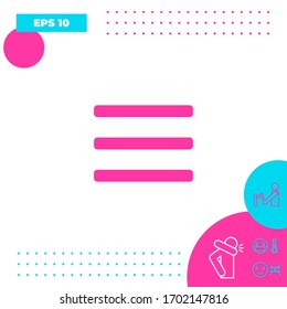 Símbolo de icono del menú. Elementos gráficos para el diseño