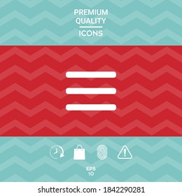 Menu Icon symbol. Graphic elements for your design