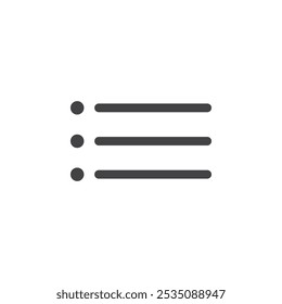 Menu icon Symbol mark in filled style