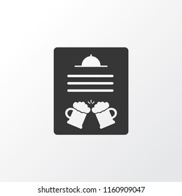Menu icon symbol. Premium quality isolated brochure element in trendy style.