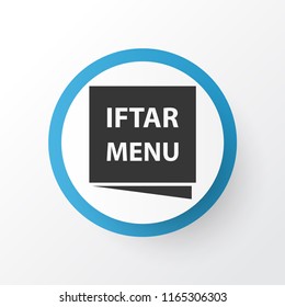 Menu icon symbol. Premium quality isolated iftar element in trendy style.