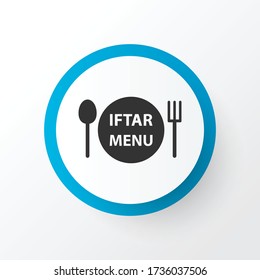 Menu icon symbol. Premium quality isolated dishes element in trendy style.