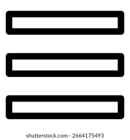Menu icon Thin line art isolated