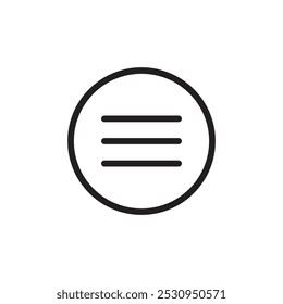 Menu icon Thin line flat illustration