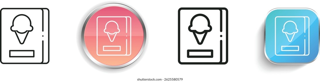 menu icon. Thin Linear, Regular and Button Style Design Isolated On White Background