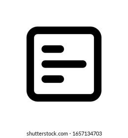 Icono de menú en estilo de diseño plano aislado en fondo blanco, para el diseño de su sitio web, aplicación, logotipo, UI. Ilustración del vector