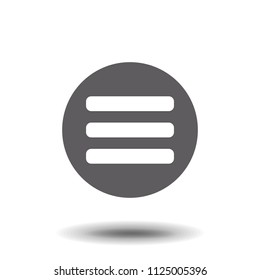 Menu Icon in trendy flat style isolated on white background, for your web site design, app, logo, UI. Vector illustration.