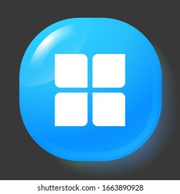Icono de menú en estilo plano moderno