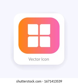 Menu Icon in trendy flat style