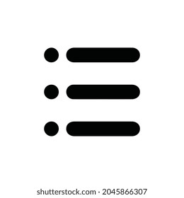 Icono de menú en estilo plano de moda aislado en fondo blanco, para el diseño de tu sitio web, aplicación, logotipo, interfaz de usuario. Ilustración vectorial. EPS 10