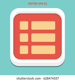 Menu Icon in trendy flat style isolated on grey background, for your web site design, app, logo, UI. Vector illustration