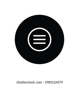 Menu icon vector. Burger menu sign