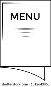 Menu icon. Vector concept illustration for design. Menu book icon
