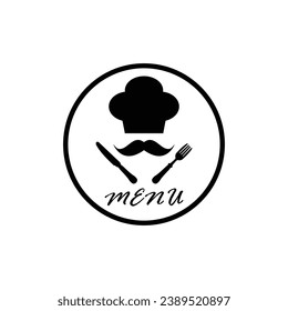 Menu icon vector  food logo icon