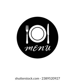 Menu icon vector  food logo icon