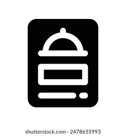 menu icon. vector glyph icon for your website, mobile, presentation, and logo design.