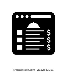 Menu icon in vector. Illustration