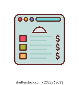 Menu icon in vector. Illustration