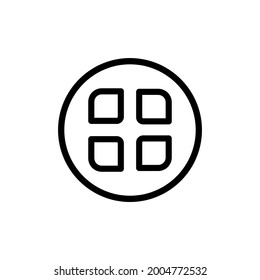 Menüsymbol und Vektorgrafik einzeln auf weißem Hintergrund. Premium-Qualität für mobile Apps, Benutzeroberfläche, Präsentation und Website. Pixel-perfektes Symbol