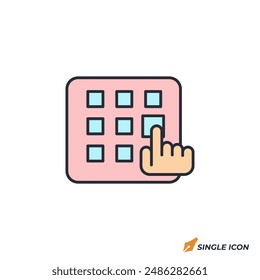 Menu icon vector illustration. Menu symbol isolated on white background.