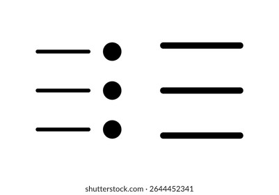 Menu Icon vector illustration. web menu sign and symbol. hamburger menu symbol