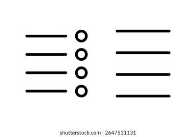 Menu Ícone ilustração vetorial. símbolo e símbolo do menu web. símbolo do menu hamburger