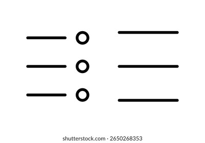 Menu Ícone ilustração vetorial. símbolo e símbolo do menu web. símbolo do menu hamburger