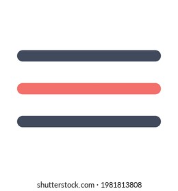 Menu icon vector image. Can also be used for UI and UX. Suitable for mobile apps, web apps and print media.